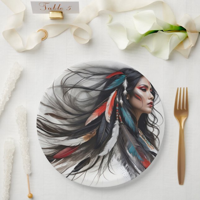 Cherokee Pride 4 Paper Plate (Wedding)
