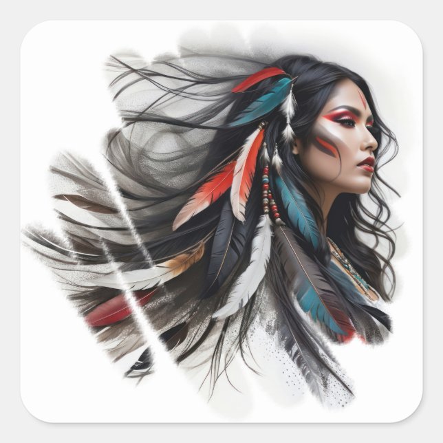 Cherokee Pride 4 Square Sticker (Front)