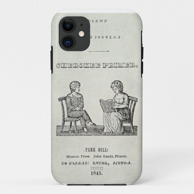 Cherokee Primer, 1845 (engraving) Case-Mate iPhone Case (Back)