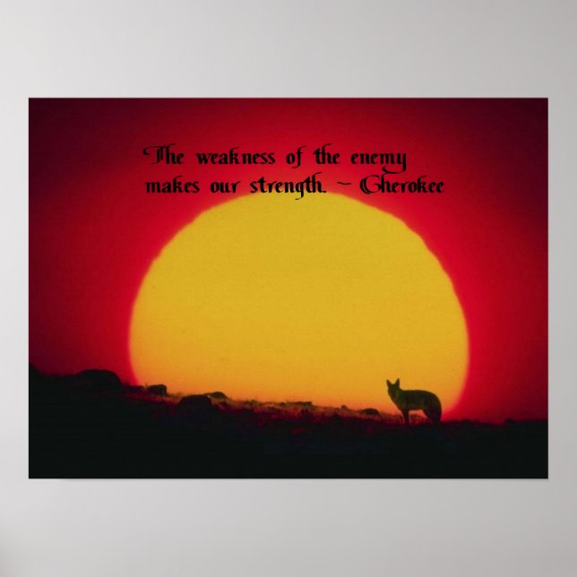 Cherokee Proverb Poster (Front)