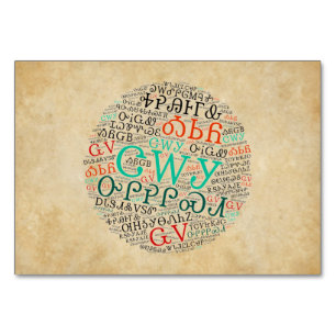 Cherokee Syllabary Parchment Look Flat Card