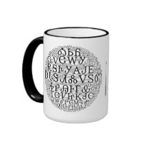 Cherokee Syllabary Word Cloud Coffee Mug