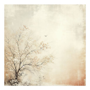 Cherrie Tree Old Photo Graphic Design Print