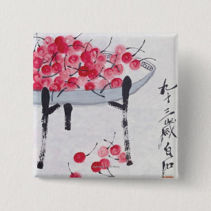 Cherries 15 Cm Square Badge