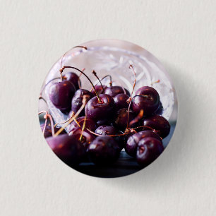 Cherries 3 cm round badge