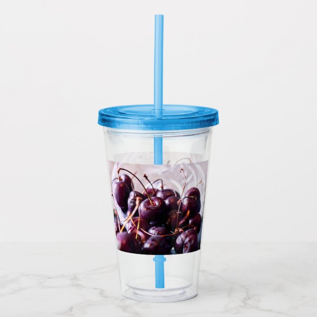 Cherries  acrylic tumbler (Front)