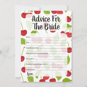Cherries Advice For The Bride Shower Game Cherry