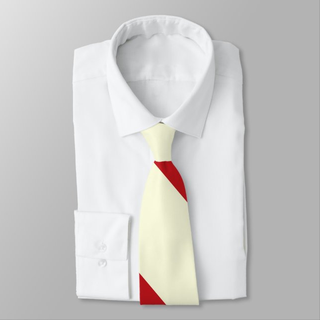 Cherries and Cream Broad University Stripe Tie (Tied)