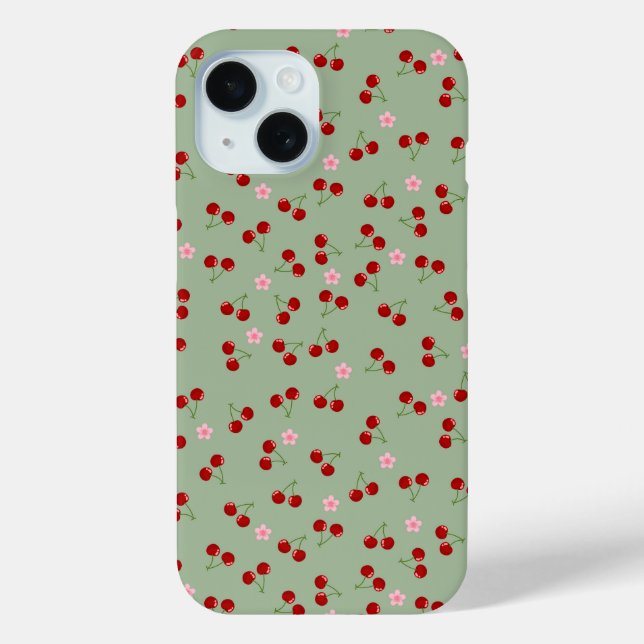 Cherries And Flowers Case-Mate iPhone Case (Back)