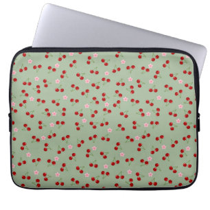 Cherries And Flowers Laptop Sleeve