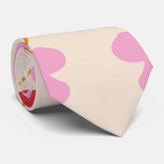 Cherries and Flowers Seamless Pattern Tie