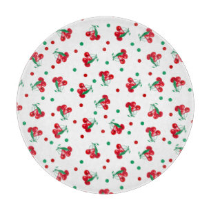 Cherries And Polka Dots Cutting Board
