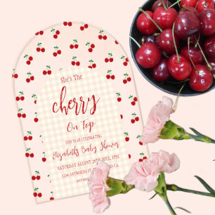 Cherries Baby Shower Acrylic Invitations