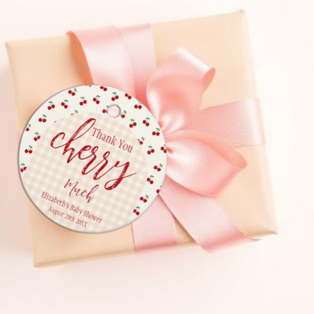 Cherries Baby Shower Favour Tags (Creator Uploaded)