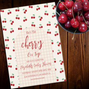 Cherries Baby Shower Invitation