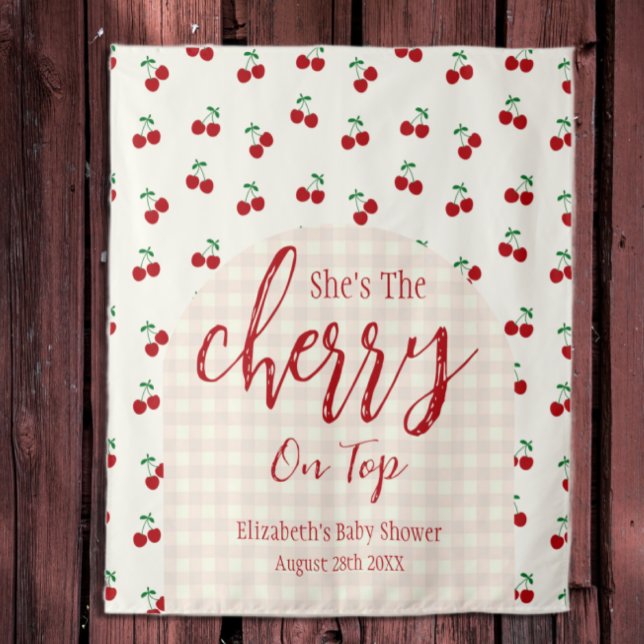 Cherries Baby Shower Tapestry (Creator Uploaded)