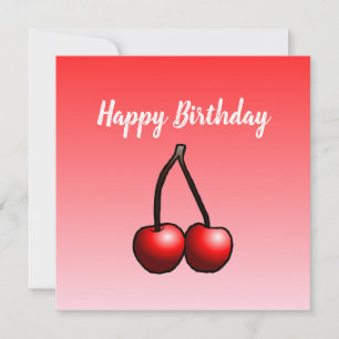 Cherries Birthday Card