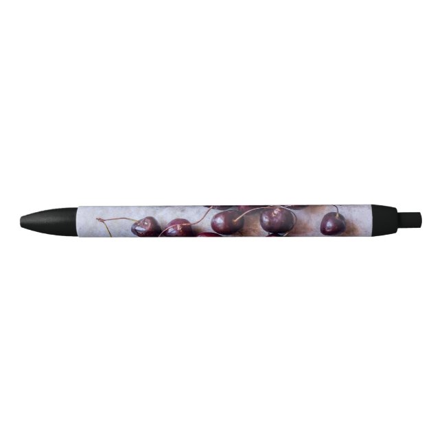 Cherries Black Ink Pen (Front)