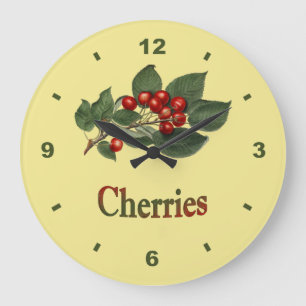 Cherries ~Botanical Clock ~Kitchen ~Any Colour