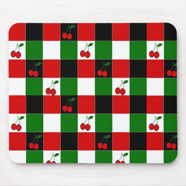 cherries, cherries, cherries, cherries mouse mat (Front)