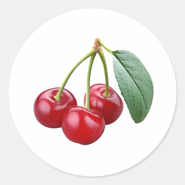 Cherries Cherry Classic Round Sticker (Front)