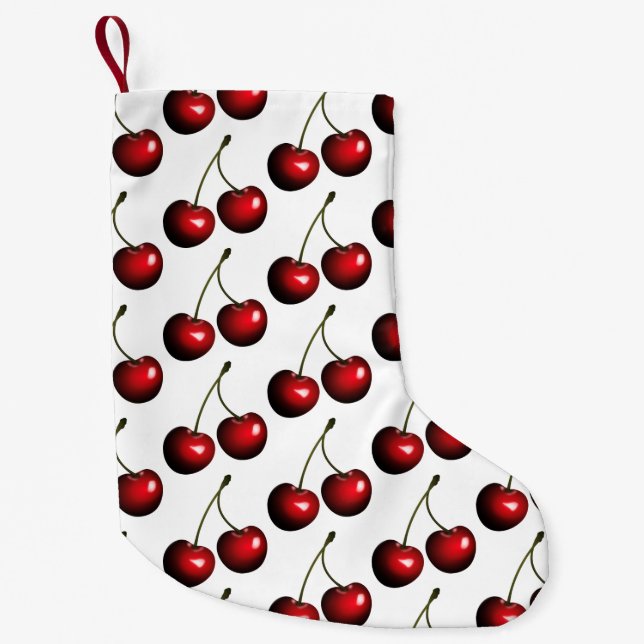 Cherries Christmas Stocking (Front)