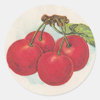Cherries Classic Round Sticker