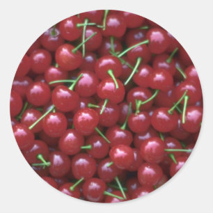 Cherries Classic Round Sticker