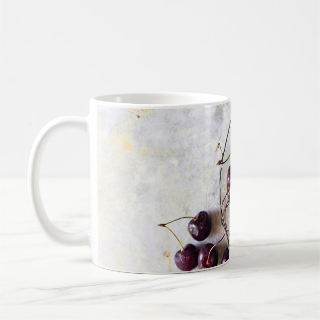 cherries coffee mug (Left)