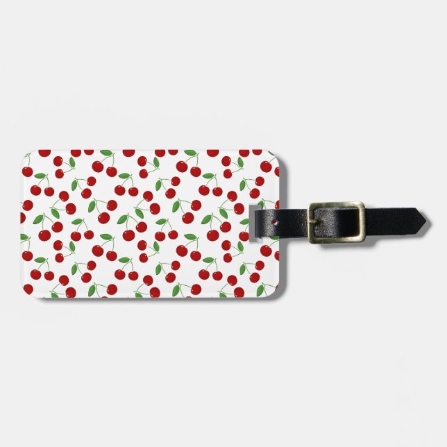 Cherries Design Luggage Tag (Front Horizontal)