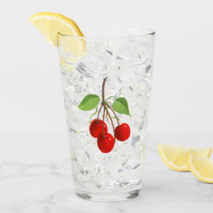 Cherries Drinking Glass