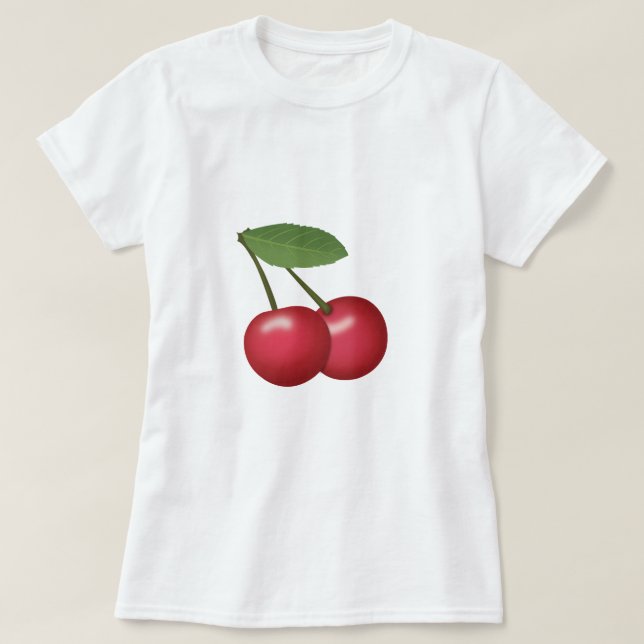 Cherries Emoji T-Shirt (Design Front)