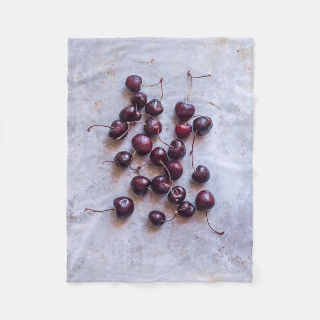 Cherries Fleece Blanket (Front)