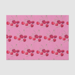 Cherries fruit watercolor Food Tropical Pattern Tissue Paper