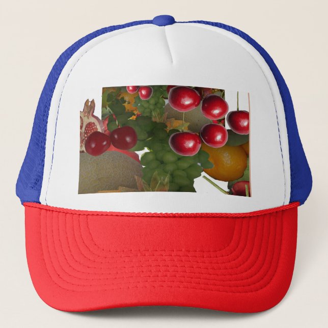 Cherries Fruits Trucker Hat (Front)