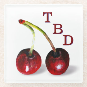 Cherries Glass Coaster
