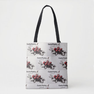 Cherries Gusto Poetry Tote Bag