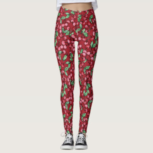 Cherries Illustration Cherry Red Love Leggings