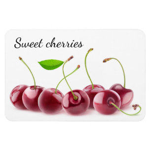 Cherries in a row magnet
