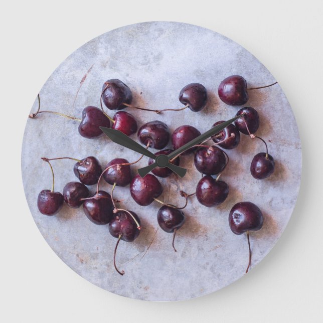 Cherries Large Clock (Front)