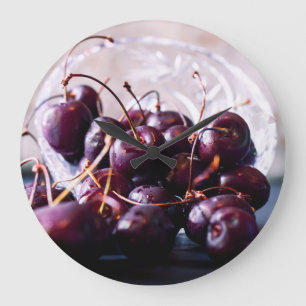Cherries Large Clock
