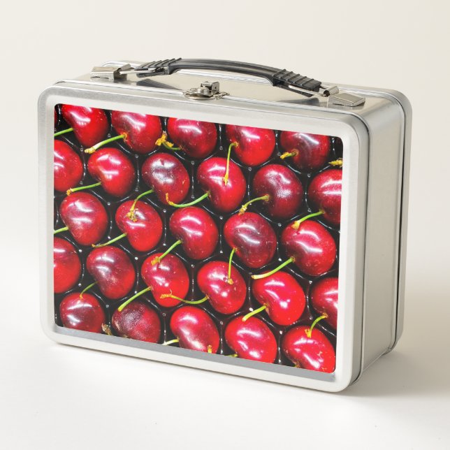 Cherries Metal Lunch Box (Front)