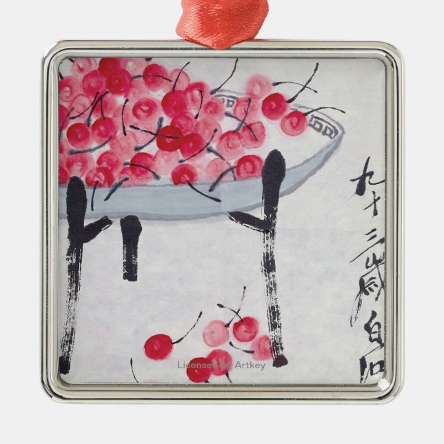 Cherries Metal Tree Decoration (Front)