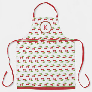 Cherries Monogrammed Apron