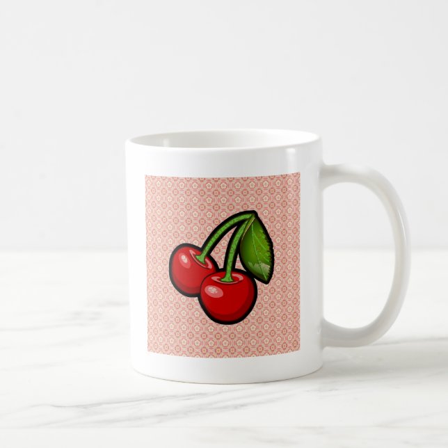 Cherries on Flower Coffee Mug (Right)