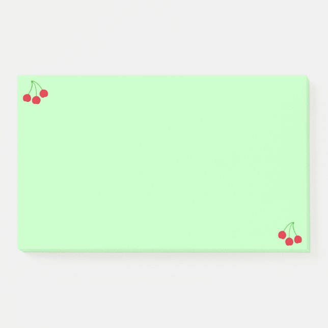 Cherries on Green Post-it® Notes (Front)