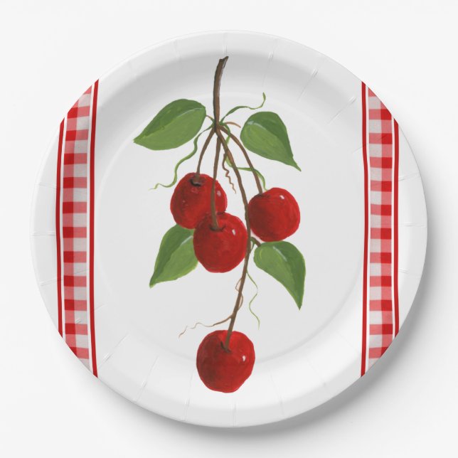 Cherries Paper Plate (Front)