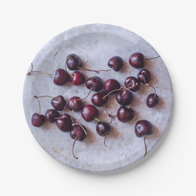 Cherries Paper Plate (Front)