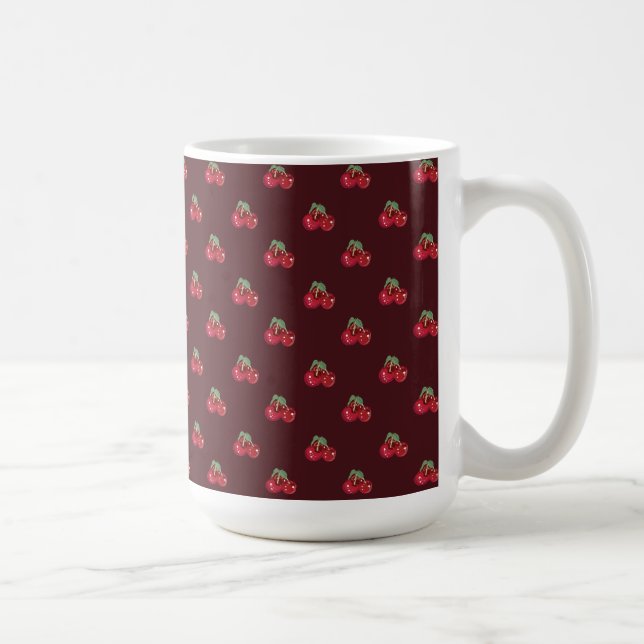 Cherries pattern coffee mug (Right)