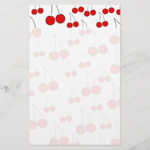 Cherries Pattern. Stationery